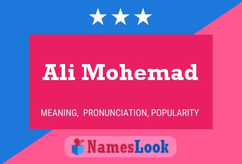 Ali Mohemad Name Poster