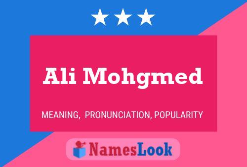 Ali Mohgmed Name Poster