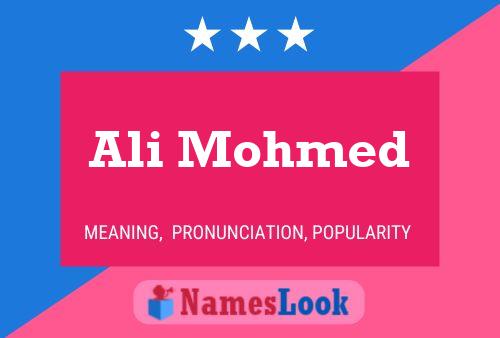 Ali Mohmed Name Poster