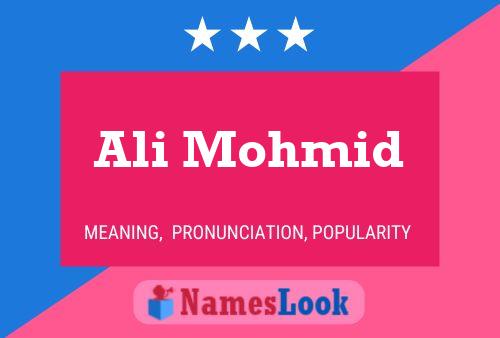 Ali Mohmid Name Poster