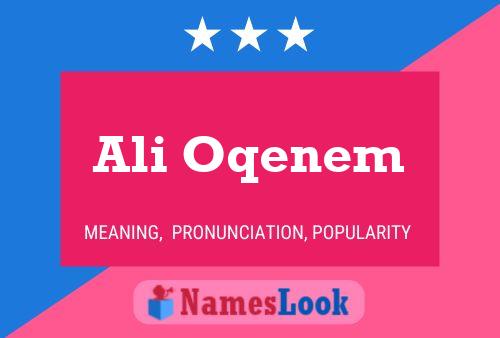 Ali Oqenem Name Poster