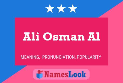 Ali Osman Al Name Poster