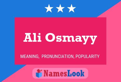 Ali Osmayy Name Poster