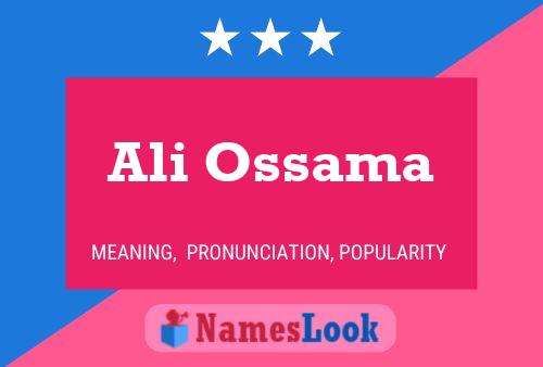 Ali Ossama Name Poster