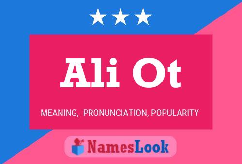 Ali Ot Name Poster