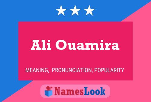 Ali Ouamira Name Poster