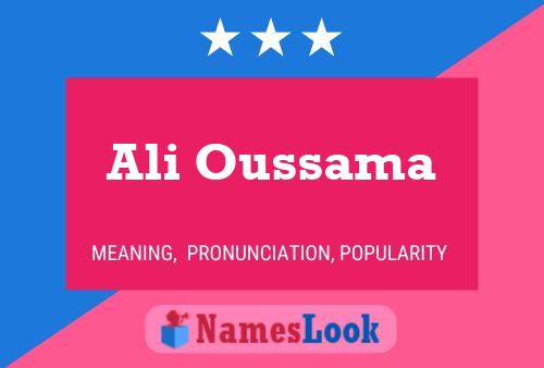 Ali Oussama Name Poster