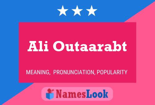 Ali Outaarabt Name Poster