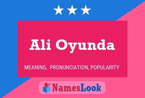 Ali Oyunda Name Poster