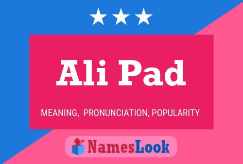 Ali Pad Name Poster