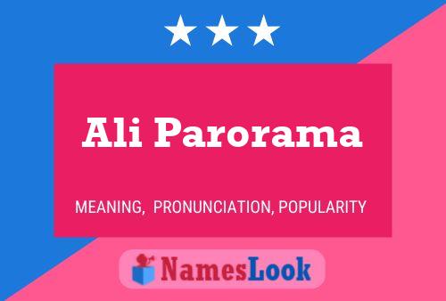 Ali Parorama Name Poster