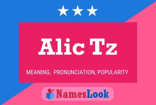 Alic Tz Name Poster