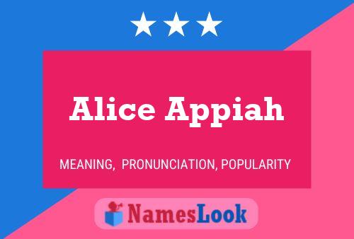 Alice Appiah Name Poster