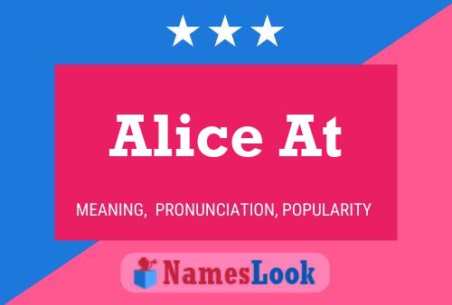 Alice At Name Poster