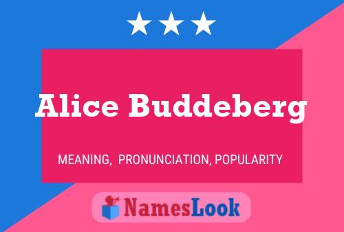 Alice Buddeberg Name Poster