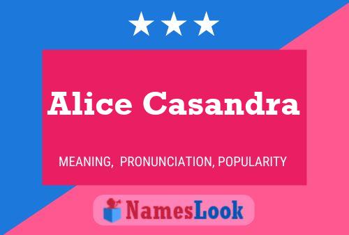 Alice Casandra Name Poster