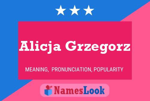 Alicja Grzegorz Name Poster