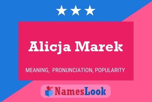 Alicja Marek Name Poster