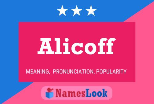 Alicoff Name Poster