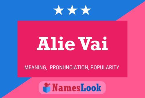 Alie Vai Name Poster