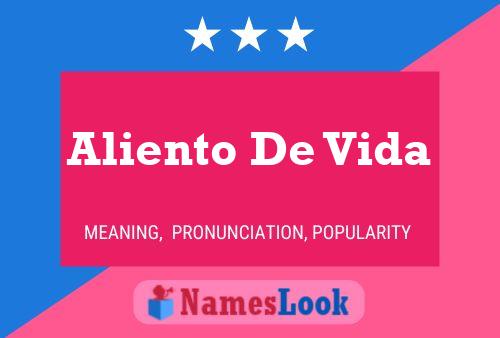 Aliento De Vida Name Poster