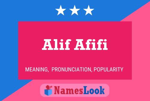 Alif Afifi Name Poster