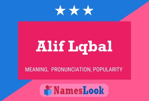 Alif Lqbal Name Poster