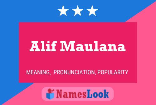 Alif Maulana Name Poster