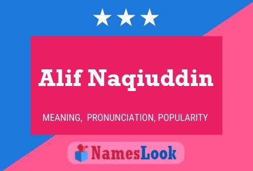 Alif Naqiuddin Name Poster