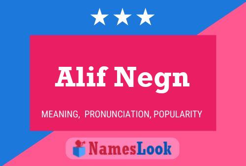 Alif Negn Name Poster