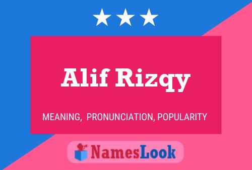 Alif Rizqy Name Poster