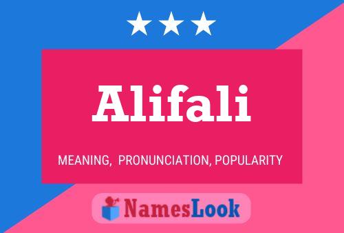 Alifali Name Poster