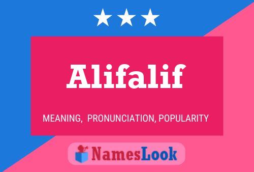 Alifalif Name Poster