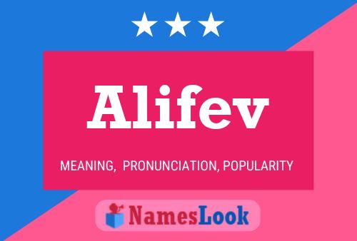 Alifev Name Poster