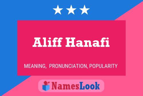 Aliff Hanafi Name Poster