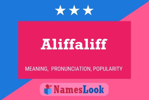 Aliffaliff Name Poster