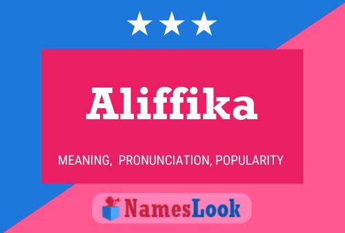 Aliffika Name Poster