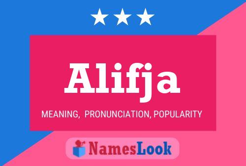 Alifja Name Poster