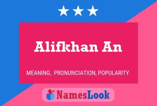 Alifkhan An Name Poster