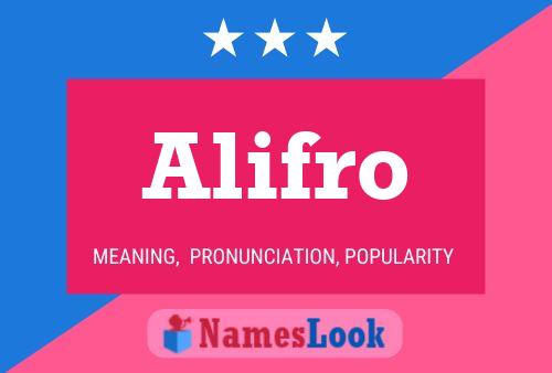 Alifro Name Poster