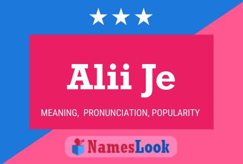 Alii Je Name Poster