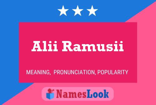 Alii Ramusii Name Poster