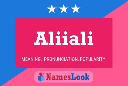 Aliiali Name Poster