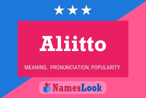 Aliitto Name Poster