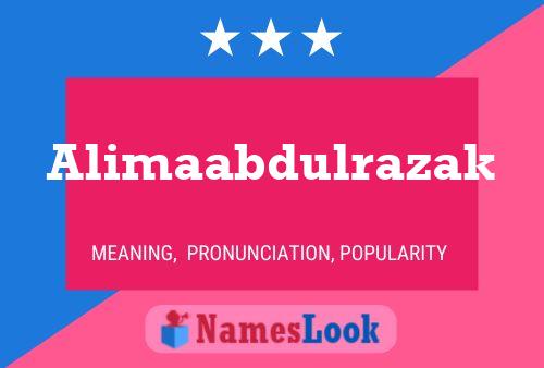 Alimaabdulrazak Name Poster