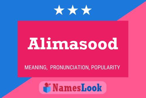 Alimasood Name Poster