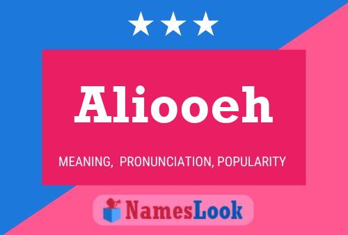 Aliooeh Name Poster