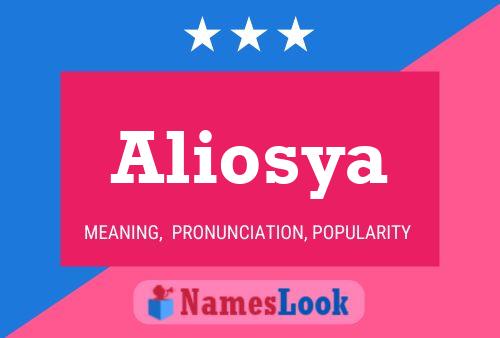 Aliosya Name Poster