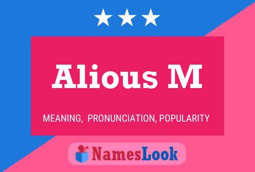 Alious M Name Poster