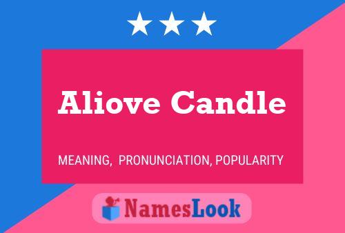 Aliove Candle Name Poster